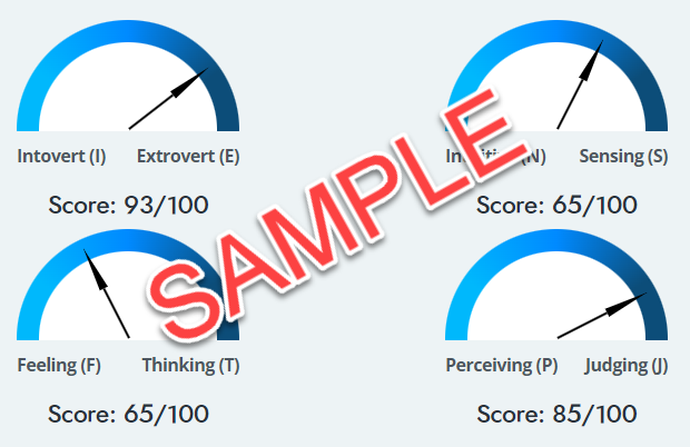 Sample Personality Test Detailed Score